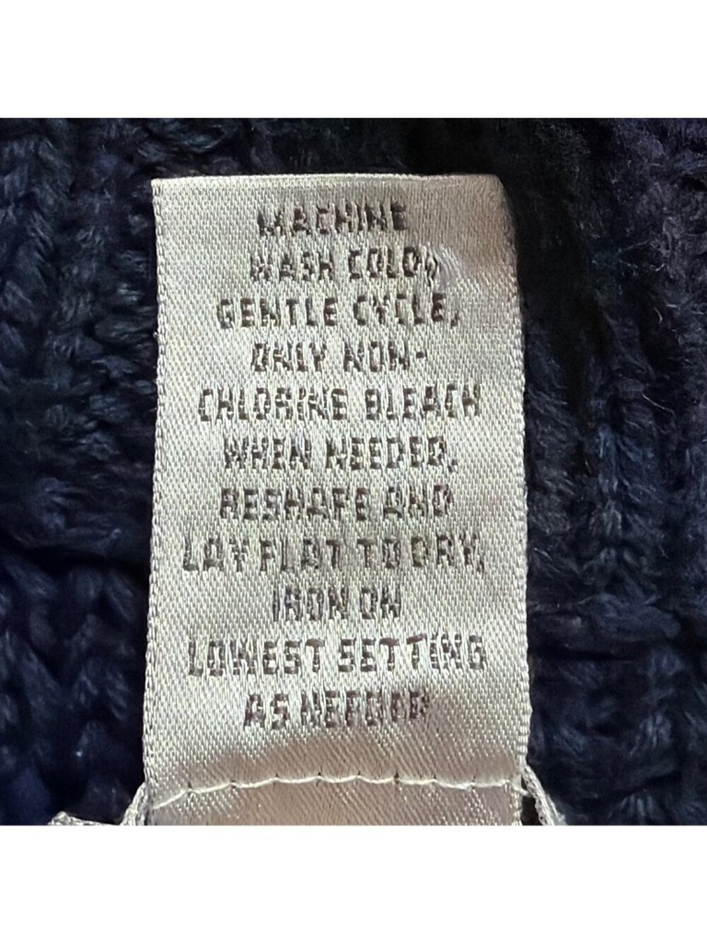 Chicos Womens Navy Cotton Button-Front Knit Cardigan Sweater Size 2 - Picture 8 of 9